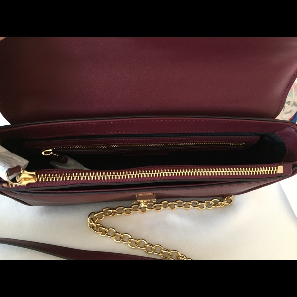 Calvin Klein Lock Daytonna Leather Flap Handbag - Picture 11 of 12
